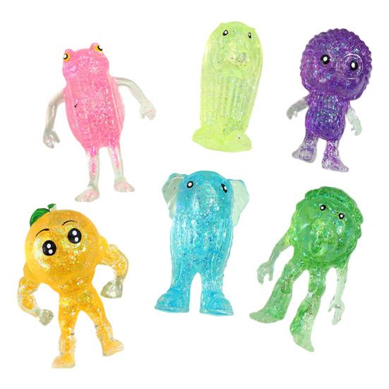 Cartoon Shape Squeeze Toy Soft Elastic Decompression Toy with TPR Soft Gel Sequin Filling Toy Cute Stress Relief Toy for Kids And