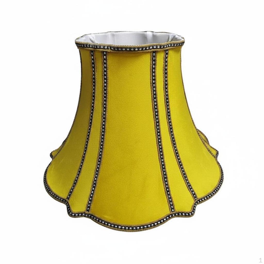Irregular Lamp Shade Decorative Velvet Lampshade Soft Texture Yellow American Top Mount
