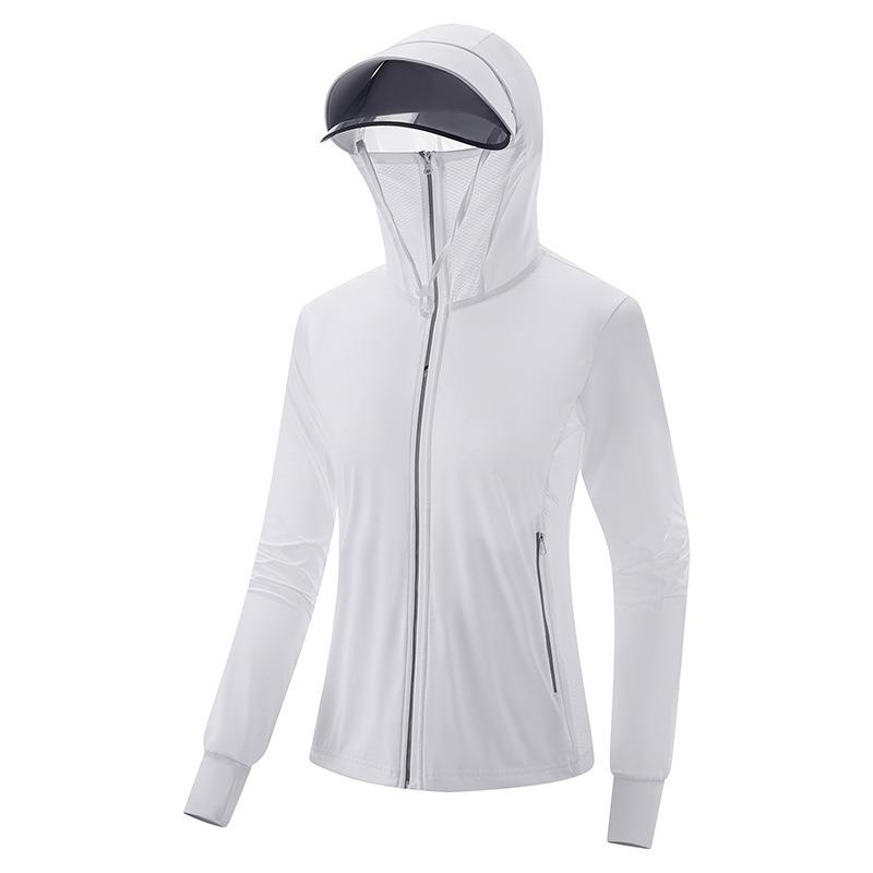 Skin clothing Outdoor fishing sunscreen clothing Summer new upf50 UV protection jacket Ice silk sunscreen clothing