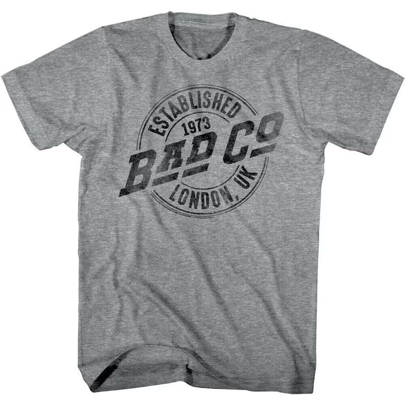 

Bad Company Men s Shirt 70 s Established in London Logo Band Tees 2XL