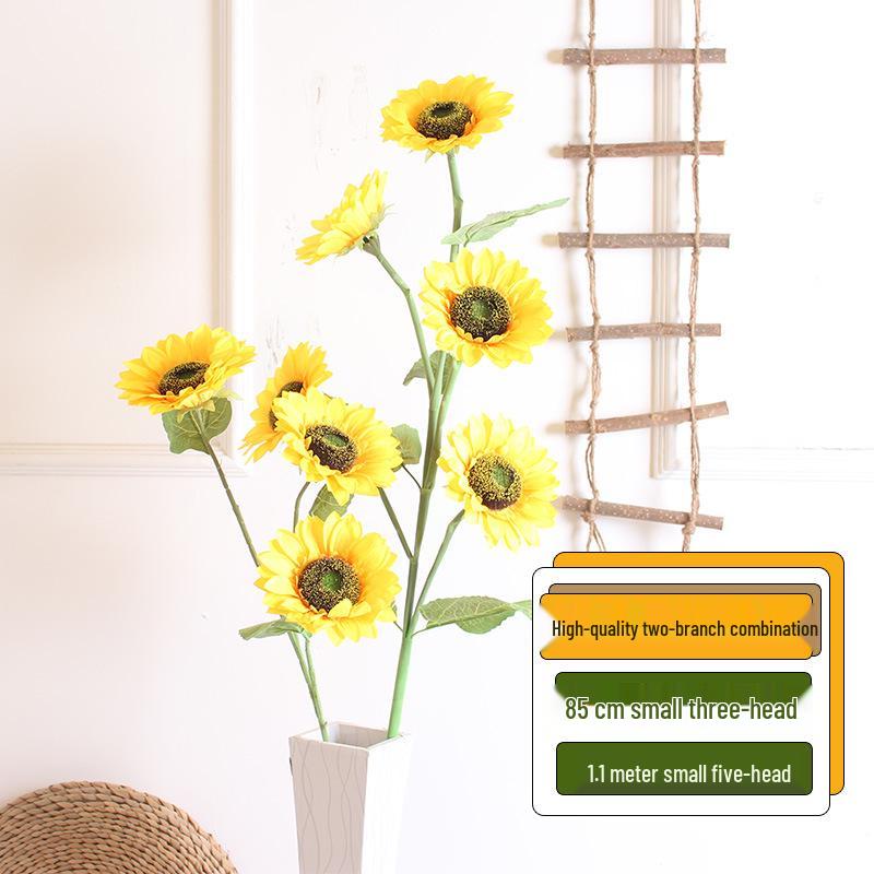 Large High Branch Sunflower Artificial Flower Bouquet for Living Room Decoration