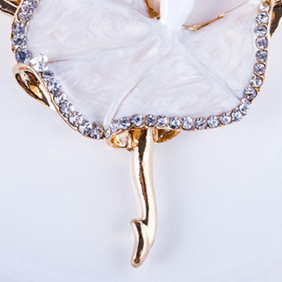 Ballerina Keychain for Women Girls Sparkling Rhinestone Ballet Dancer Keyring Pendant Alloy Bag Charm for Purse Wallet Car Keys