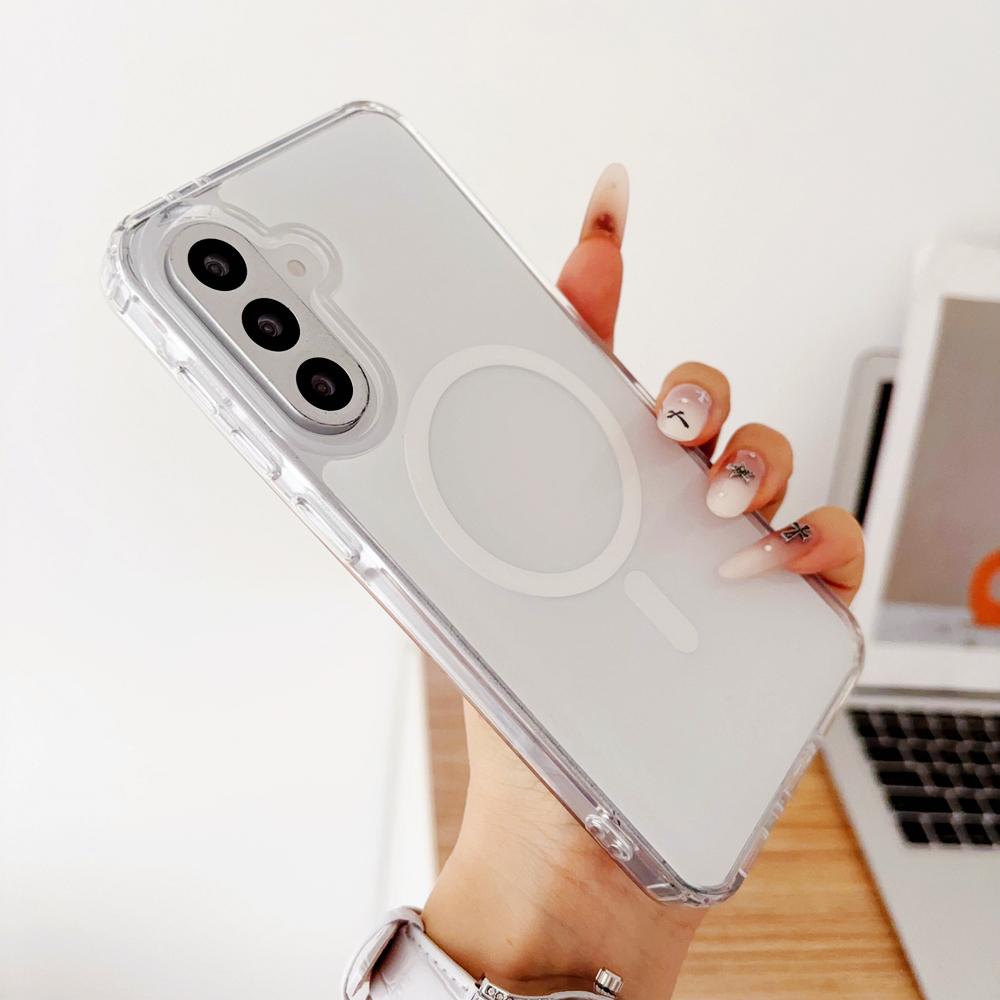KEYSION Luxury Magnetic Case for Samsung A57 5G A37 5G Soft TPU+PC Shockproof Phone Back Cover for Galaxy A56 5G A36 5G
