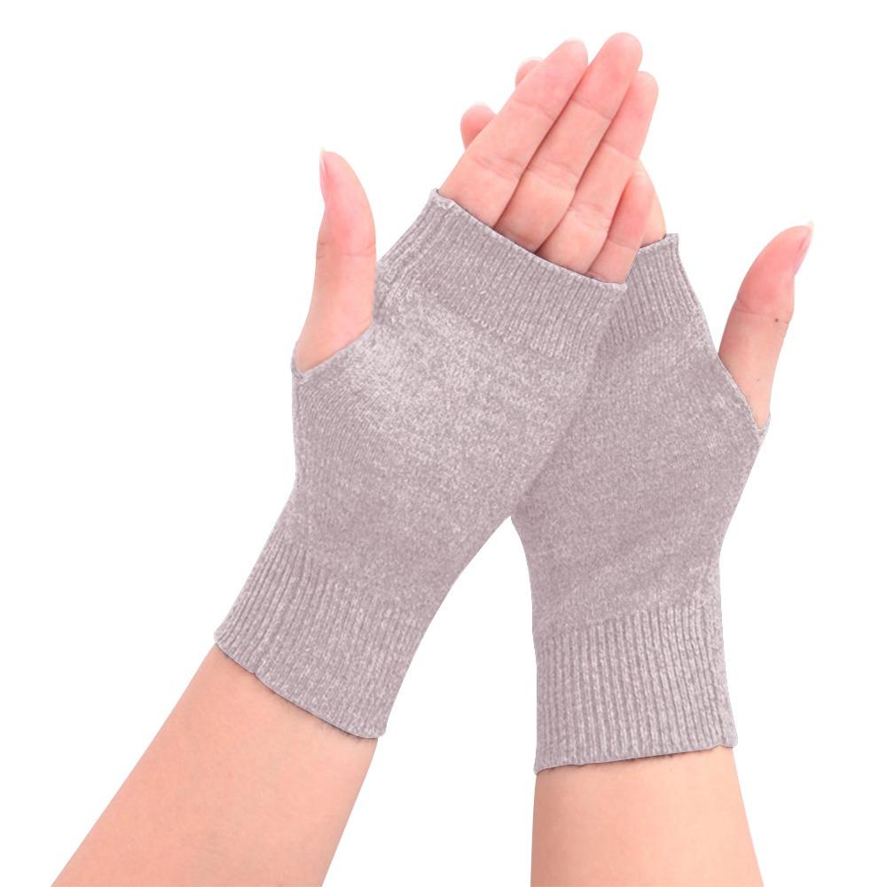 Modische fingerlose Kaschmirhandschuhe Handgelenklänge mit Daumenloch Winterhandschuhe Warme Fäustlinge Unisex