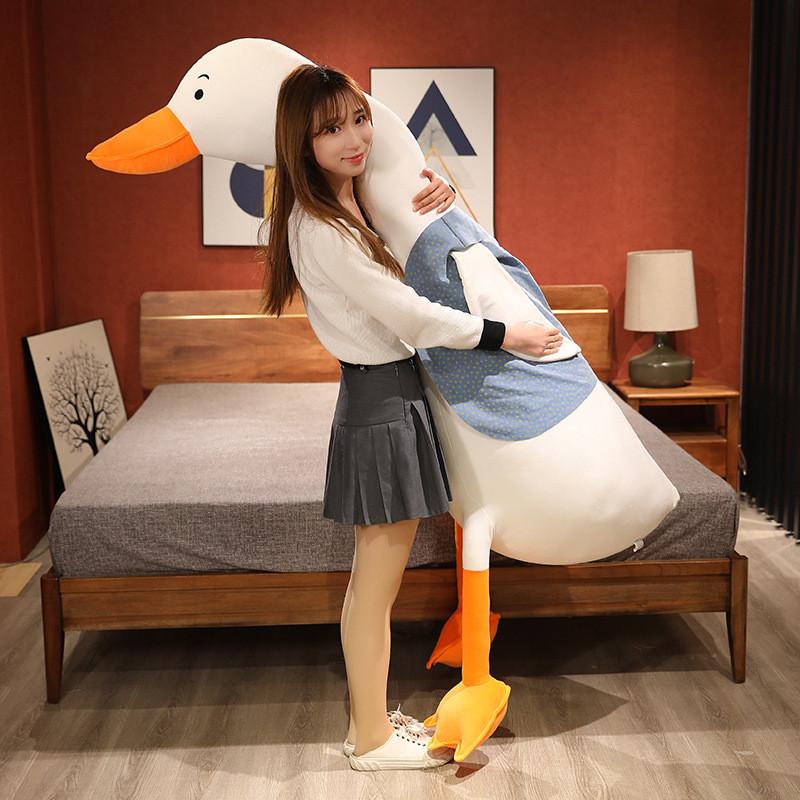 White Sunshine Big Goose Plush Toy Cute Children Holiday Gift Doll Pillow Sleep
