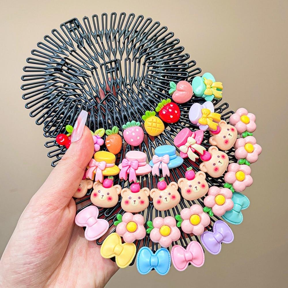 3 Pezzi Bambini Y2k Stella Colorato Pettine per Capelli Cerchietto Rotto Fermagli per Capelli Coniglietto Cuore Carino Copricapo Principessa Ragazze Accessori per Capelli