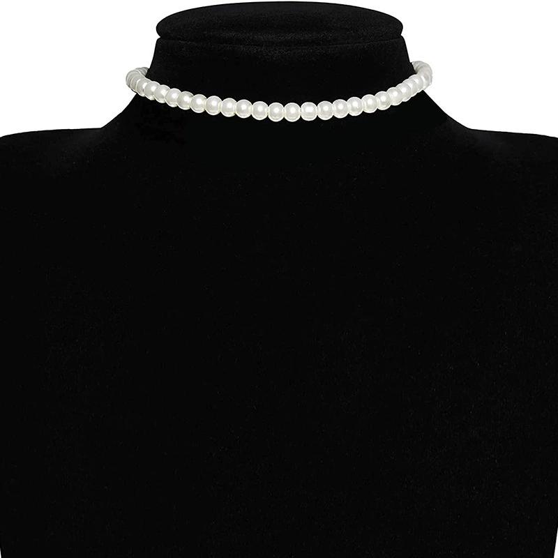 Bohemian multi-layer necklace, three-layer five-layer small pearl necklace.