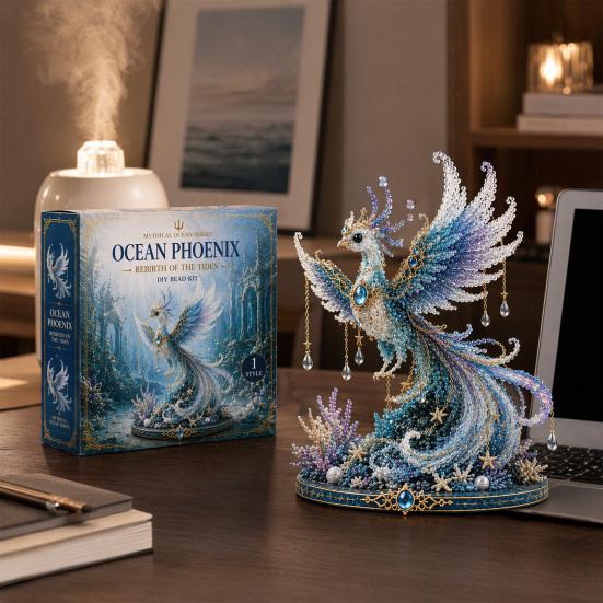Kit fai da te con perline Oceano Mitico per Principianti, Kit per la Realizzazione di Animali 3D con Perline con Istruzioni, Design Unici di Animali Marini con Perline e Modello