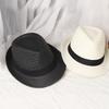 Modischer einfarbiger Strohhut für Herren Sommer-Sonnenvisiere Cowboy Jazz Gentleman Panama-Kappe Männlicher Reise-Strand Outdoor-Sonnenhut