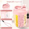 7 Grids Large Capacity Storage Cup Pill Bottle Organizer Supplement Holding 7 Various Vitamins Travel Portable Jewelry Storage