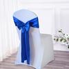 Elegant Chair Back Bow Tie Breathable Faux Silk and Stain Wedding Banquet Ribbon Chair Bands Party Supplies