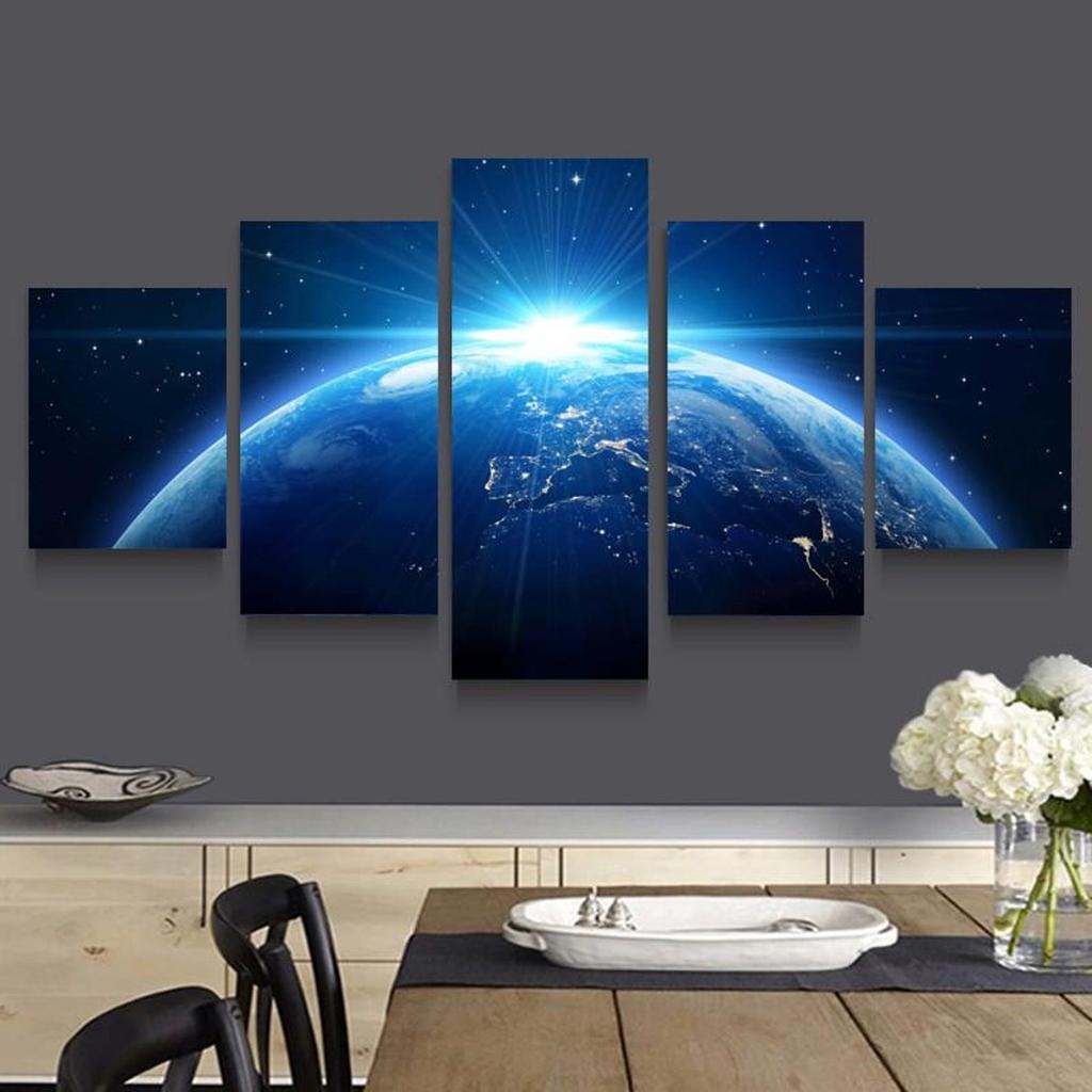Art Mural sur Toile 5 Pièces Œuvre d'Art Moderne Impressions sur Panneau Toile pour Décoration Intérieure -