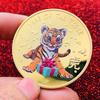 Australian Zodiac Year of the Tiger Animal Tiger Baby Silver Plated Commemorative Badge New Year's Coin Gift Native Year Coin