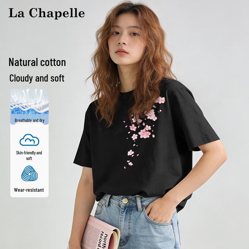 

La Chapelle Women s Cherry Blossom Short Sleeve T-shirt S