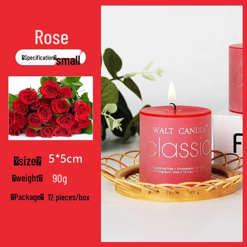 Colorful Cylindrical Scented Candles - Smokeless for Emergency, Weddings, Birthdays, and Church or Hotel Décor