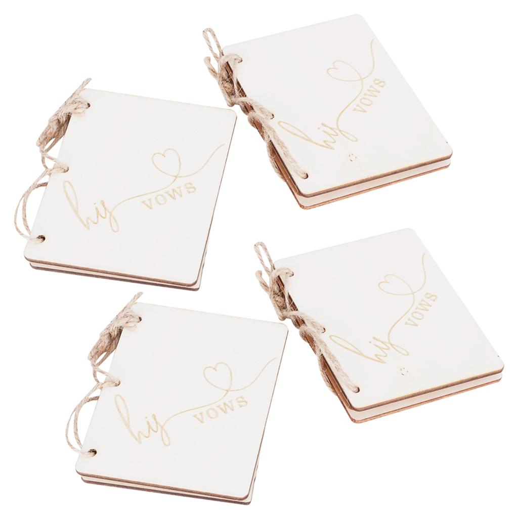 2 Sets Wedding Vow Books Exquisite Gift Card Declaration Booklets Props SuppliesStyle 2