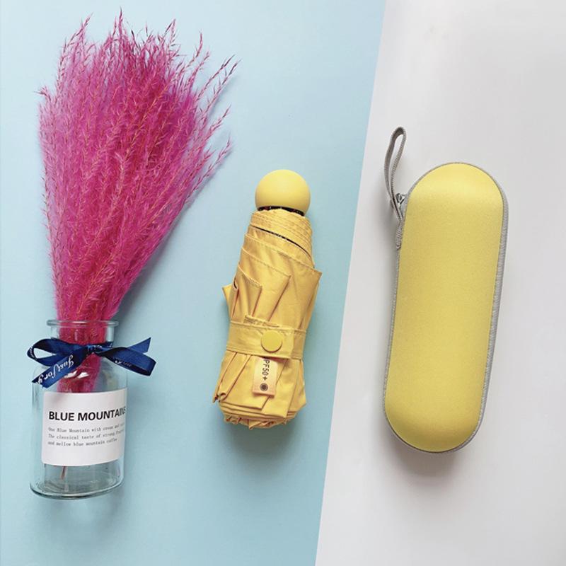 Mini Foldable Umbrella UV Protection Mini Sun Umbrella Dual Use Portable Box To Store Sunshade Umbrella Mini Portable Umbrella