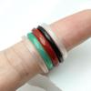 Unisex Brazilian Agate Jade Chalcedony Running Ring Band (18-20MM) - Couple's Finger Accessory.