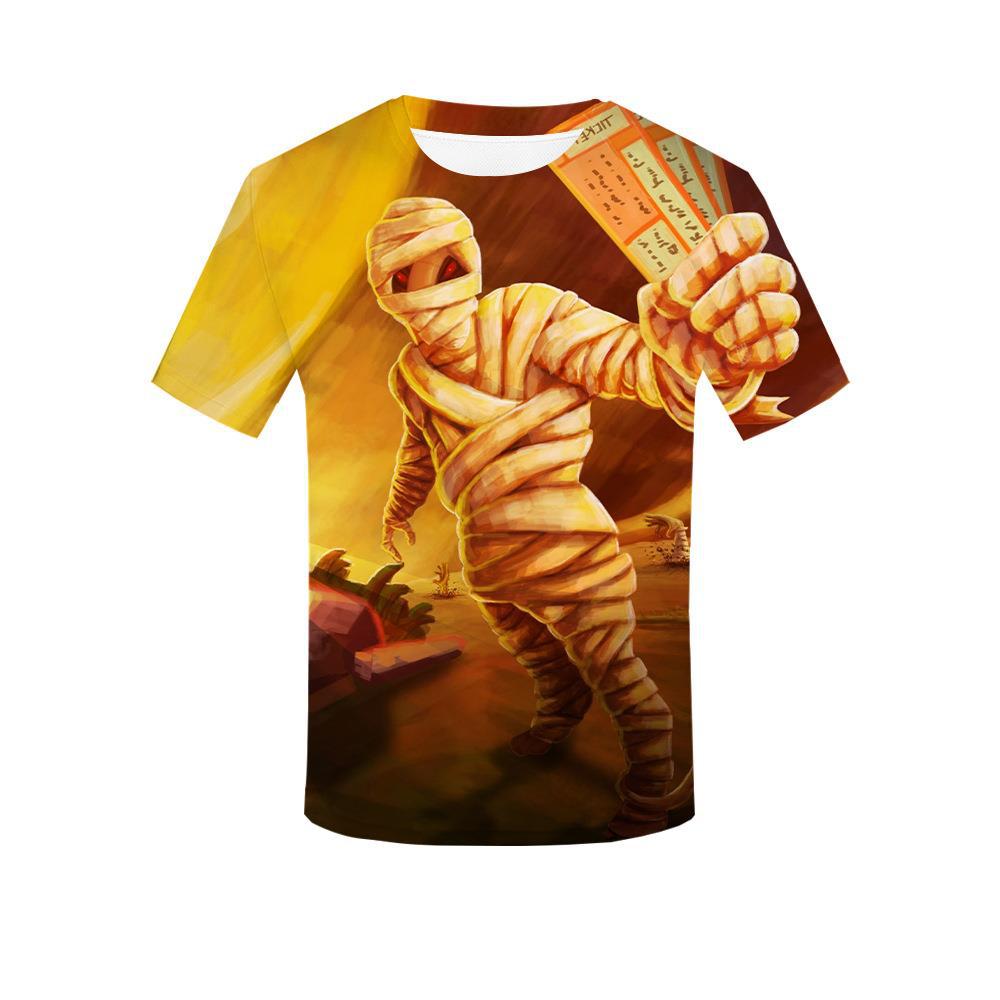 Halloween personlig 3D-tryckt t-shirt för vuxna män sommar kortärmade t-shirts