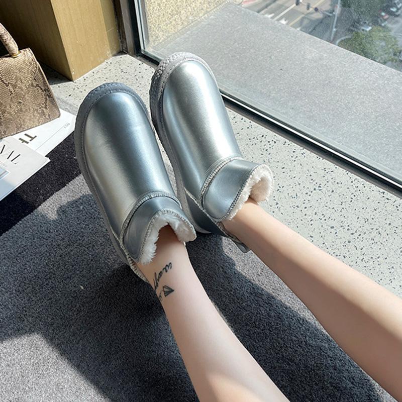 Winter Fashion Plus Velvet Warm Shoes Women's Casual Cotton Shoes Waterproof and Non-slip Snow Boots