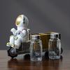 Resin Astronaut Figurines Statue Salt Pepper Bottle Holder Ornaments Home Decoration Kitchen Crafts Decorative Ornaments