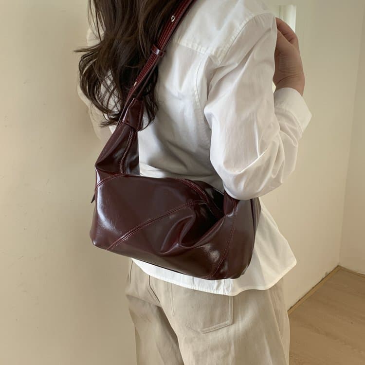 Oil wax leather soft tote bag women's shoulder bag