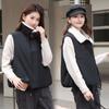 Lamb Wool Lapel Vest Women's Short Thickened Cotton Vest Autumn and Winter New Small Vest Vest Jacket