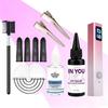 Schnelltrocknendes UV-Haarverlängerungs-Kit mit Schnellhärtender UV-Lampe 30g UV-Kleber 30ml Entferner Anti-UV-Schutz Ersatzzubehör