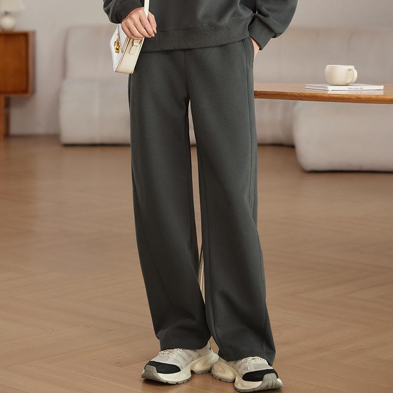 

Spring/Autumn 2024 Women s High-Waist Wide-Leg Casual Pants XL чёрный