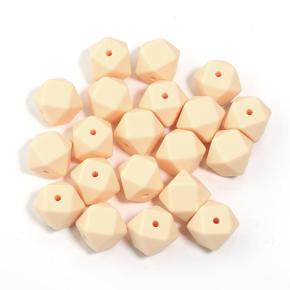 10pcs 19x14mm Hexagon Silicone Beads For Jewelry Making DIY Handmade Necklace Bracelets Phone Key Chain Decoration Accessories