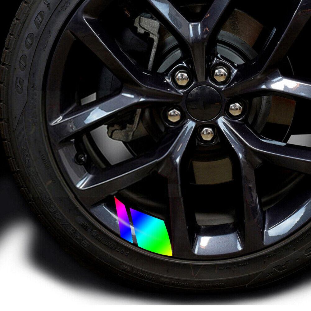 6PCS Universal Car Wheel Rim Sticker Reflective Vinyl Decal Mark Car Accessories