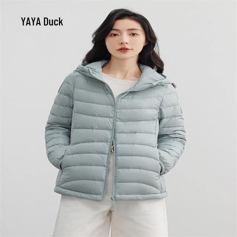 Yaya 2024 Women's Lightweight Hooded Short Down Jacket YE3A600421P