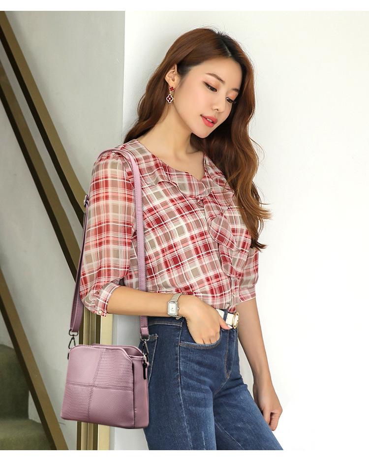 2024 Damen Weiches Leder Retro Umhängetasche - Schlicht, Lässig, Mehrschichtig, Schulter Eimertasche