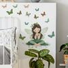 Fairy Butterfly Flower Fairy Bedroom Porch Wall Background Beautifying Wall Sticker