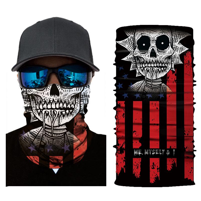 HEROBIKER HEROBIKER Motorcycle Face Mask Black Skull Balaclava Biker Face Shield Skull Bandanas Sun Mask