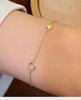 Armband med fyrklöver, pläterat med äkta guld på nysilver: Elegant, Mångsidig Design för Kvinnor