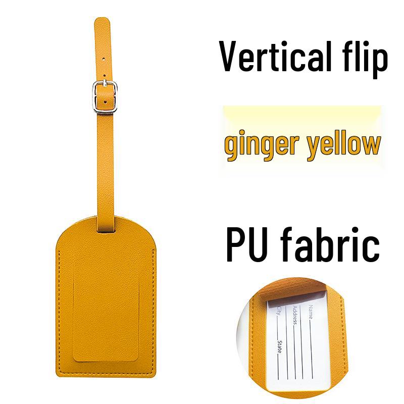 Metal Buckle Boarding Pass and PU Leather Luggage Tag with Hot Stamped Paper Card