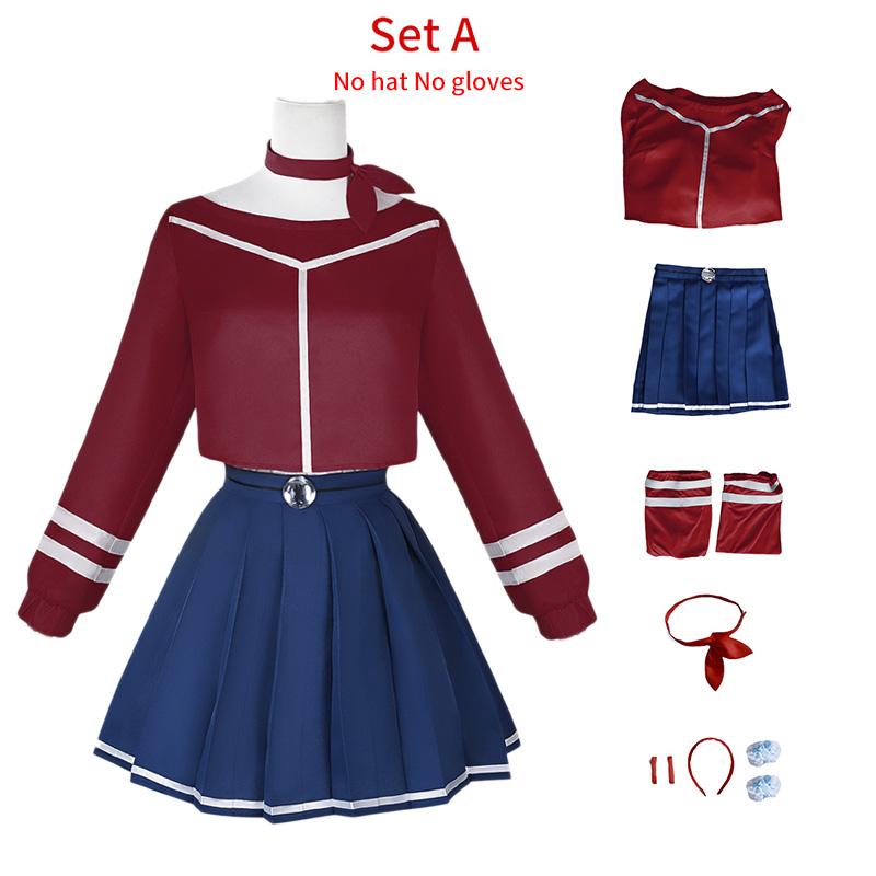Game Miside Crazy Mita Cosplay Costume Wig Role Play Yandere Mita Mira Jk Uniform Halloween Outfits
