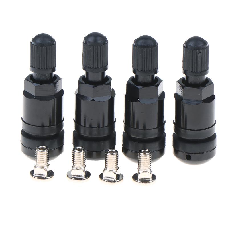 

4Pcs Wheel Tyre Pressure Sensor Valve Tpms Stem Repair For Most Car Brands Durable Tire Pressure Sensor Monitoring System 4PCS чорний