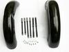 ROYAL ENFIELD BULLET 350cc BLACK FRONT & REAR MUDGUARD FENDER BUMPER SET GEC