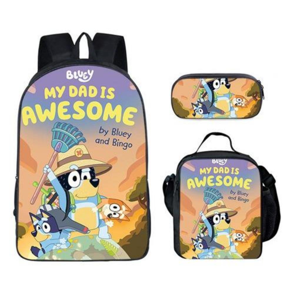 New Bloy Dog Cartoon Elementary School Bag Pencil Bag Pattern Diversified Backpack
