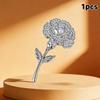 Creative Carnation Brooch Luxury With Pearls Metal Corsage Ornament Decorative Lapel Pin Gift Giving 1/2Pcs
