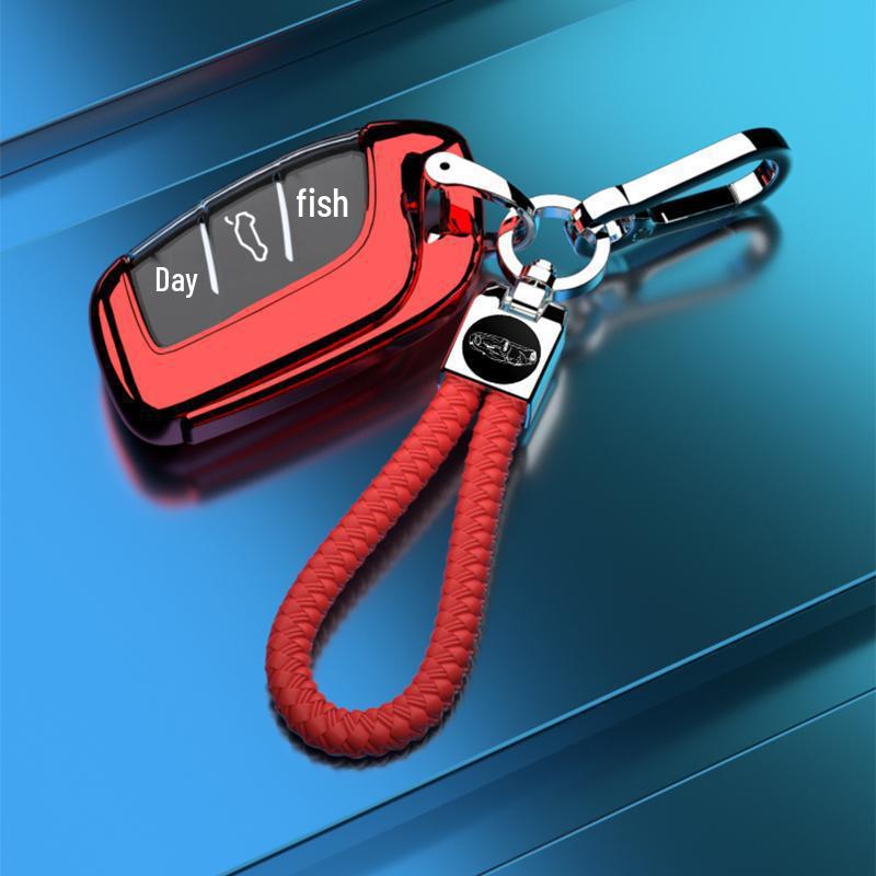 Roewe RX5 Plus/Max Key Case: Full Coverage Shell with Decorative Buckle for 2022 Model