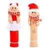 2 Stück/Set Weihnachtsstoff Kühlschrankgriffabdeckungen Lebkuchenmann Cartoon Mikrowellen-Schutz Festliche Küchendekoration