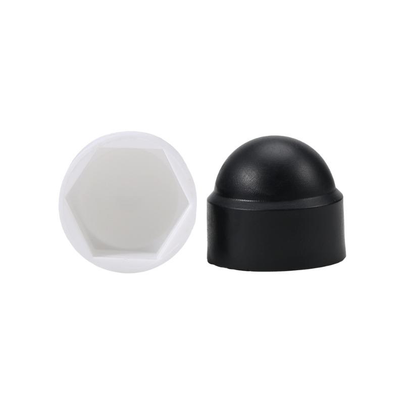 Dome Plastic PE Caps for Hex Screws/Nuts - M3-M24, Black/White/Red/Blue/Yellow/Gray