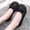 Summer sandals women's single shoes soft sole breathable lace shallow mouth versatile women's shoes comfortable flat bottom casual mother shoes mesh