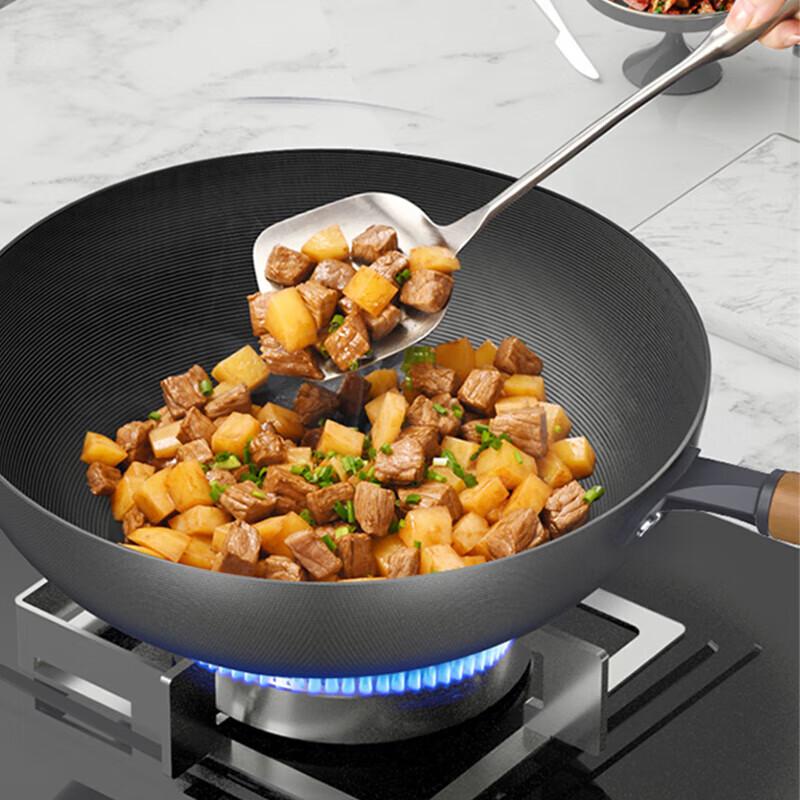 Kangbach Uncoated Deep Nitrogen Wok with Spatula