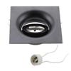 Rund GU10 Infälld Downlight Ersättningssats Svart MR16 Sockel Monterings Takspotlight Ram GU5.3 Lampa Sockelhållare
