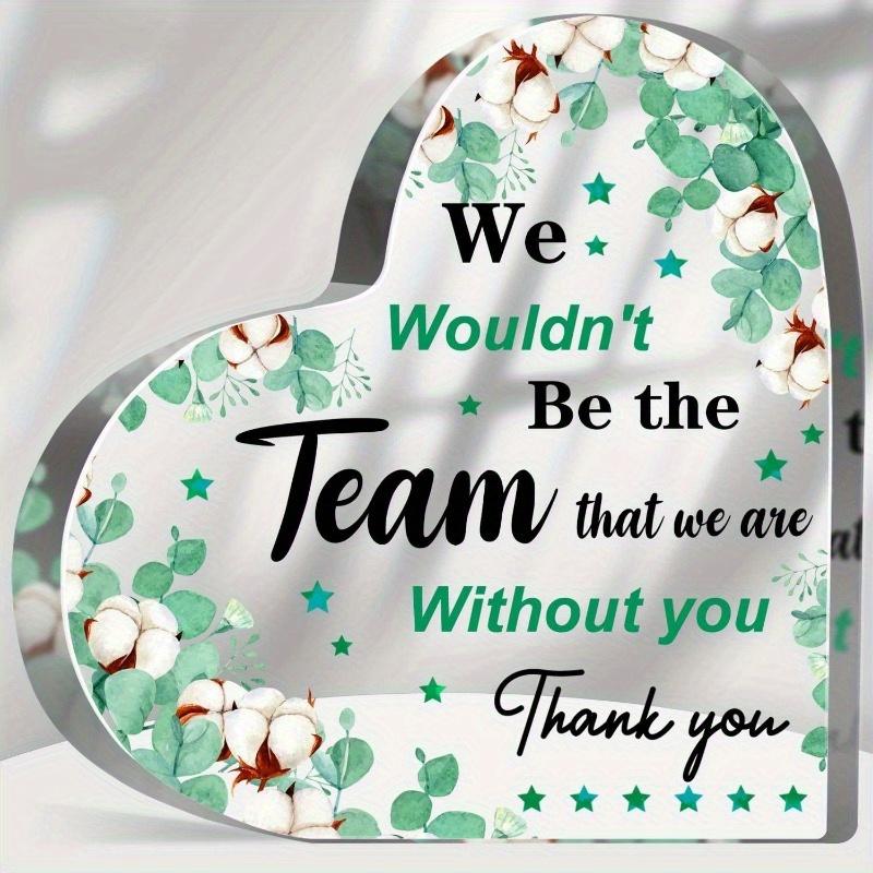 1 Acrylic Plaque with a Heart of Gratitude - Decorative Sign with a Message of Thanks, Suitable for Christmas, New Year's Gifts