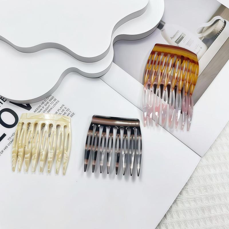 French Style Small Hair Comb Clip Simple Acetic Acid Hair Styling Accessories for Women Girls Tangle-free Broken Hair Fixed Clip